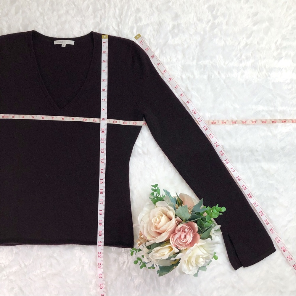 Vince l Pullover Sweater V-Neck 100% Cashmere S - Picture 8 of 8